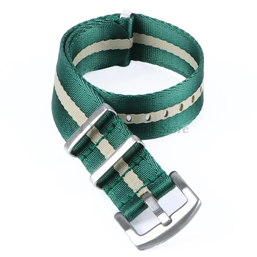18mm 20mm 22mm Bracelet en Nylon souple Bracelet de montre militaire pour Samsung Galaxy Bracelet en Nylon pour Omega couturier 007