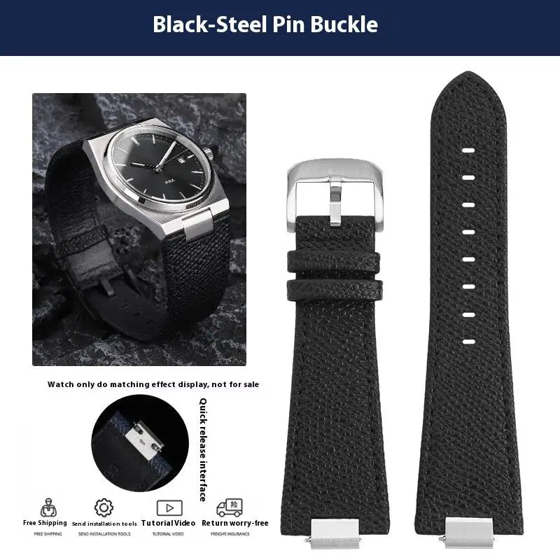 Pour Tissot 1853 Super Player PRX série T137.410/T137.407 bracelet de montre en cuir véritable T137 bracelet de montre en cuir surélevé pour hommes 12mm