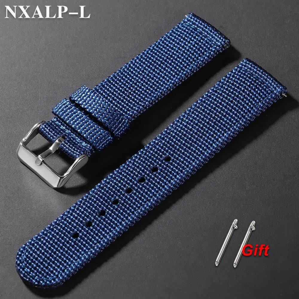 18mm 20mm 22mm 24mm Nylon Sport Watch Strap, Quick Release Woven Bracelet for Men and Women, Universal Military Sport Band