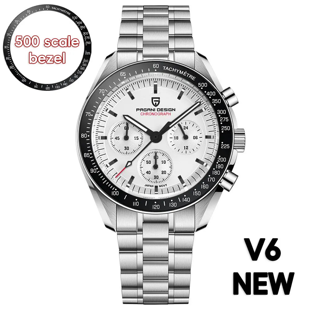 Orologio da uomo 40mm Cronografo al quarzo - PAGANI DS V5 PD1701 Sport AR Sapphire