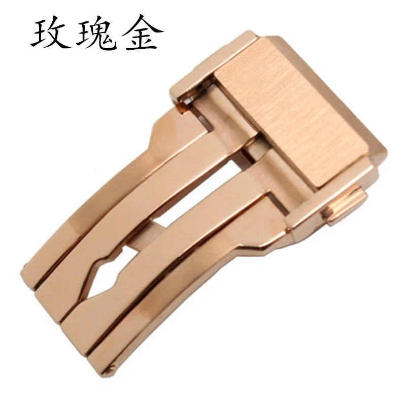 Watch strap with stainless steel buckle, 20mm 22mm 24mm, for HUBLOT fusion classic big bang king power series, folding clasp
