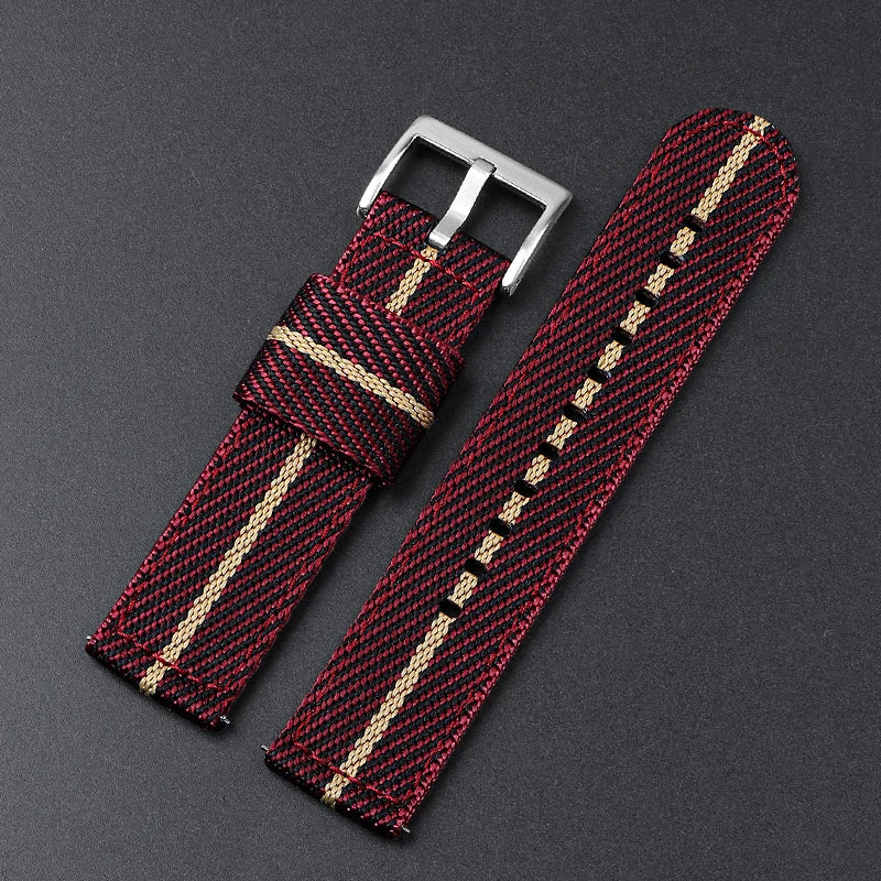 Set di cinturini NATO da 2 pezzi - compatibili con smartwatch - cinturini in nylon intrecciato