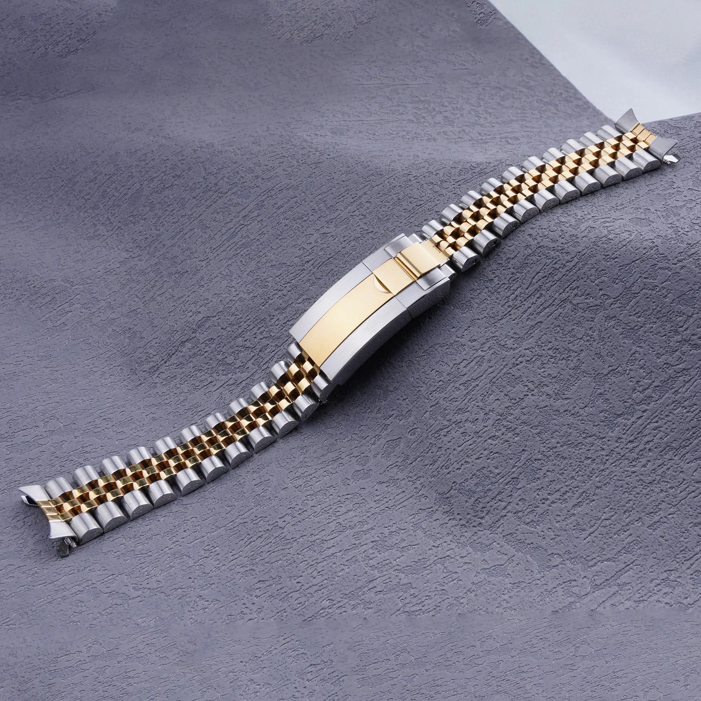 Bracciale orologio 19mm argento oro, anse ricurve, maglie cave a vite, solido, stile Jubilee, per Seiko 5 SNXS73 75 7SNXS80 SNXS81 SNXF05 SNXG47
