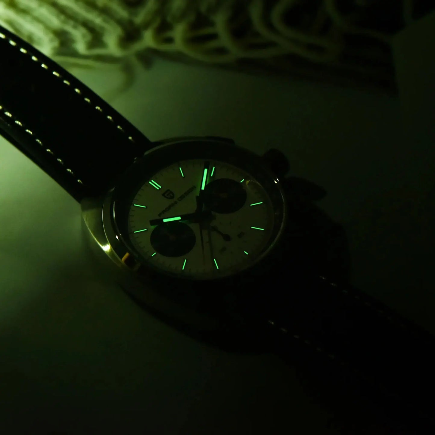 Orologio da uomo 39 mm Cronografo al quarzo - PAGANI DS Panda Dial VK63 Sapphire Sport