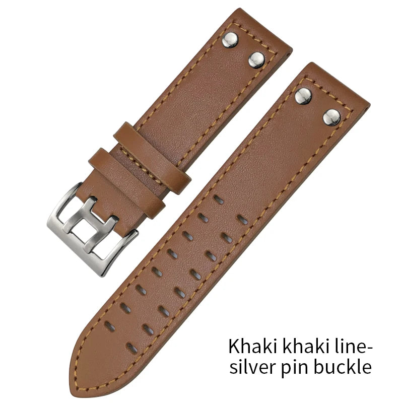Genuine Leather Watch Strap, 20mm 21mm 22mm, for Hamilton Khaki Aviation, Comfortable Cowhide Leather Belt, Accessories