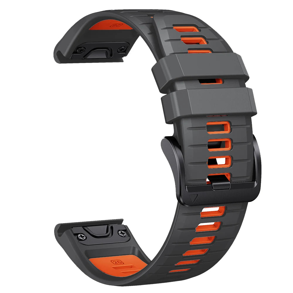 Cinturino in silicone QuickFit 22mm 26mm per Garmin Fenix 8Pro 7 7X 6X Pro 5X Plus Epix Gen2 Enduro 3 2, cinturino morbido a sgancio rapido