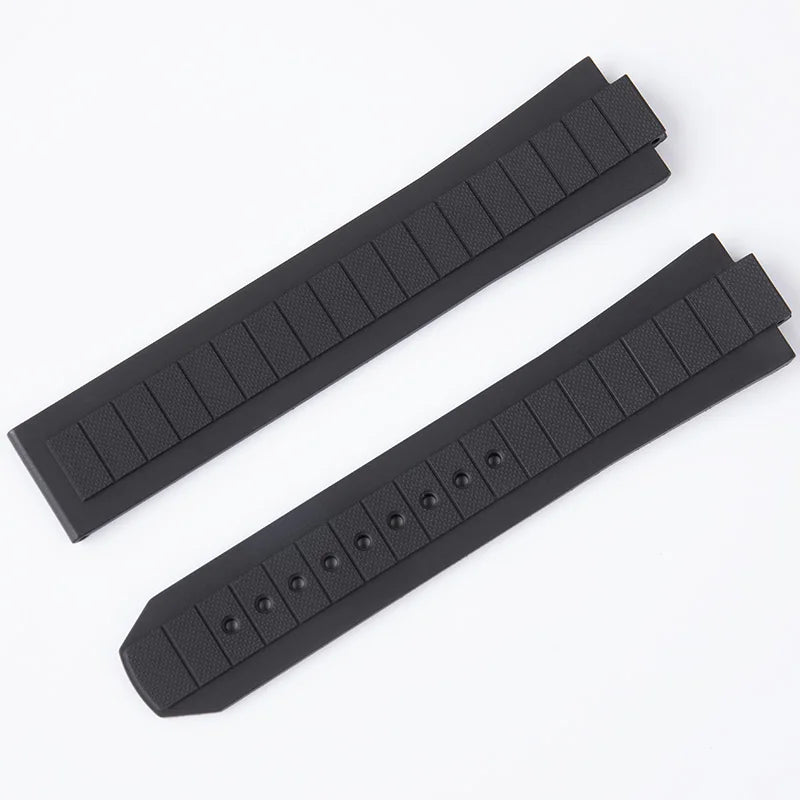 Soft FKM Fluorine Rubber Watch Strap, 21x10mm, for Omega, for New Seamaster Planet Ocean 600 Series, 42mm, Folding Clasp