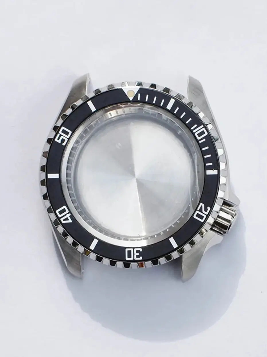SKXHouseWatch-Silver Watch Case for Men's Dial, Repair Parts, Movement, NH35 NH36 4R 6R 7S, 28.5mm