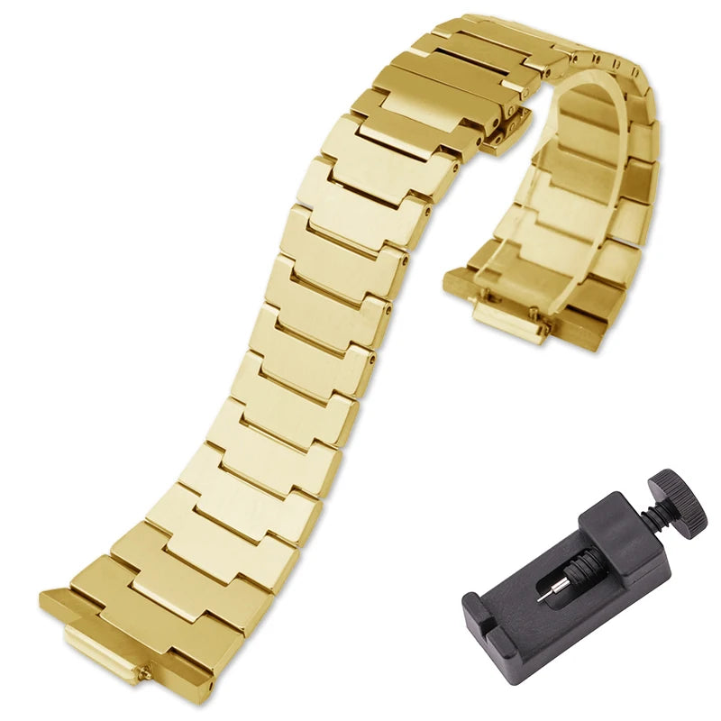 Massives Edelstahlarmband für Tissot PRX 35 mm/40 mm, spezielle Anstoßbreite, Ersatzteile für modische Uhrenarmbänder