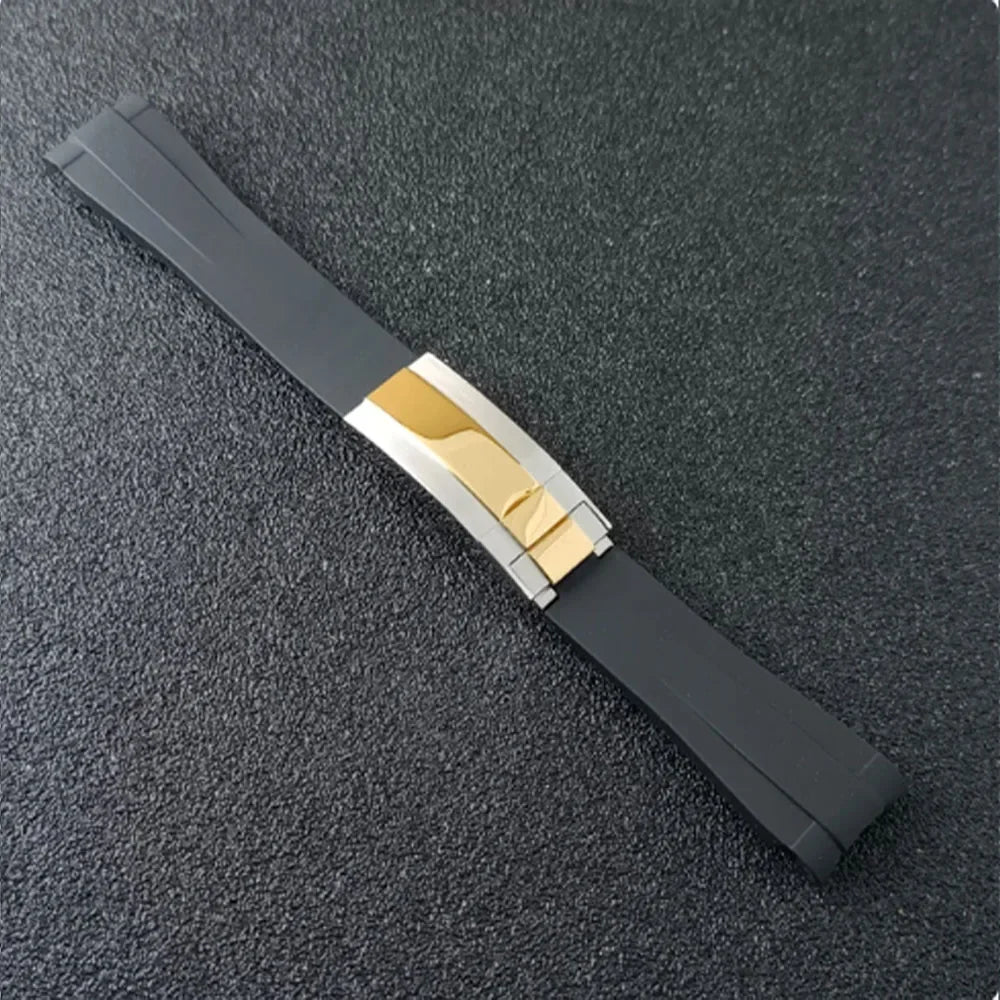 Natural Rubber Watch Band 20mm 21mm 22mm for Rolex Submariner Explorer Oyster MILGAUSS Airking Silicone Strap