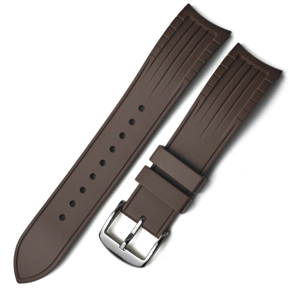 Quick Release Natural Rubber Watch Strap for Omega SEIKO Breitling IWC Oris Jaeger LeCoultre 19mm 20mm 21mm 22mm FKM