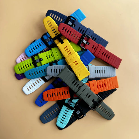 Bracelet en silicone QuickFit 22 26 mm pour Garmin Fenix 5 5X puls 6x 7 7X Pro Quatix 8 Fenix 8 pro 51 mm 47 mm Epix, bracelet de sport d'extérieur