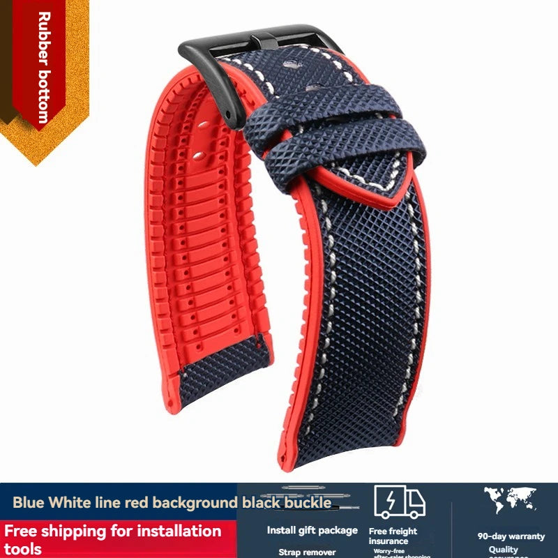 Per Mido timoniere comandante cittadino blu angelo serie cinturino orologio impermeabile in Nylon gomma cinturino orologio da 19mm 20mm 22mm 23mm