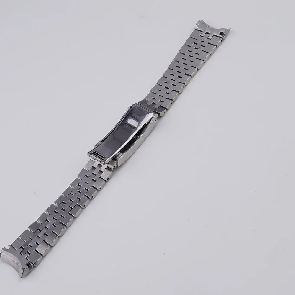 Rolamy 20mm bracelet jubilé pour Seiko Prospex alpiniste SPB115 117 121 123 209 SARB013 15 bracelet de montre en acier inoxydable à extrémité incurvée solide