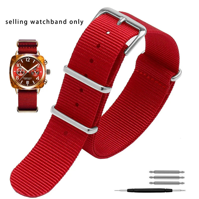 High-quality universal waterproof nylon watch strap, Water mesurost, outdoor, Briston SeATM DW, SeaghydrCitizen, JO18, 20mm