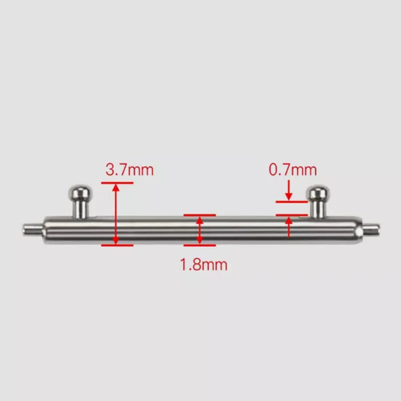 1 paire de bracelets de montre à dégagement rapide de 1.8mm d'épaisseur, barre à ressort de 18mm à 26mm T2491