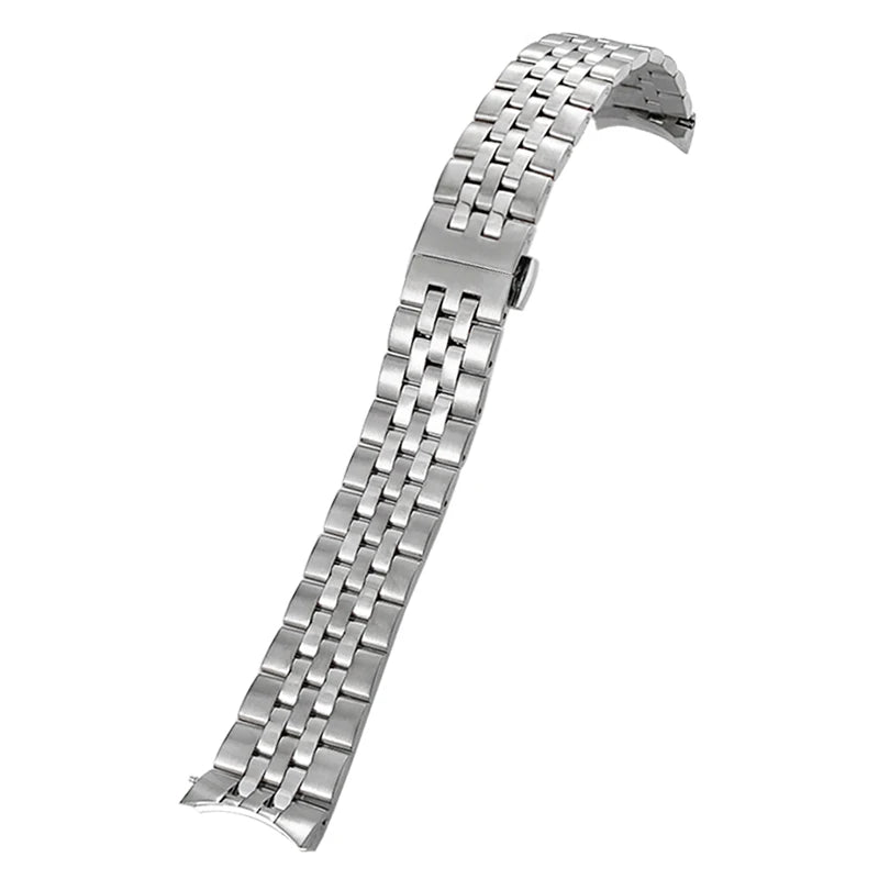 20mm 316L Stainless Steel Curved Watch Strap, Suitable for Tissot 1853 T605, Starfish Metal Bracelet, Men's Business Watch Accessory
