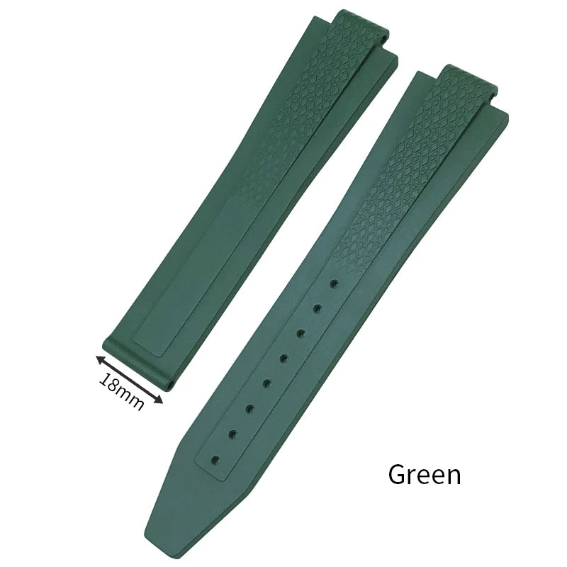 Konvexes Uhrenarmband aus weichem FKM-Fluorelastomer, für Longines L3 830 835 Hydroconquest Conquest GMT V.H.P 21mm 22mm
