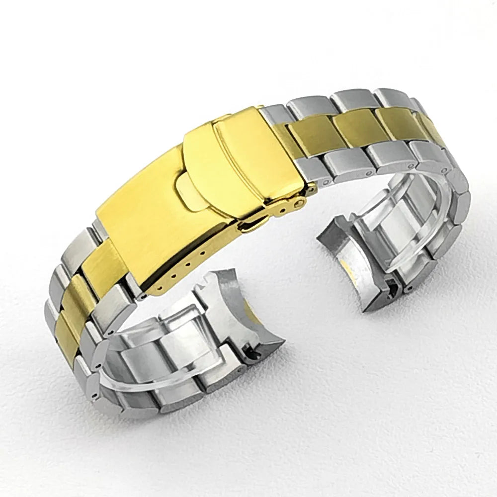 Men's Solid Stainless Steel Sport Bracelet, 22mm, SRPD SKX007/SKX009 SRPD63K1, Jubilee Curved End Bracelet
