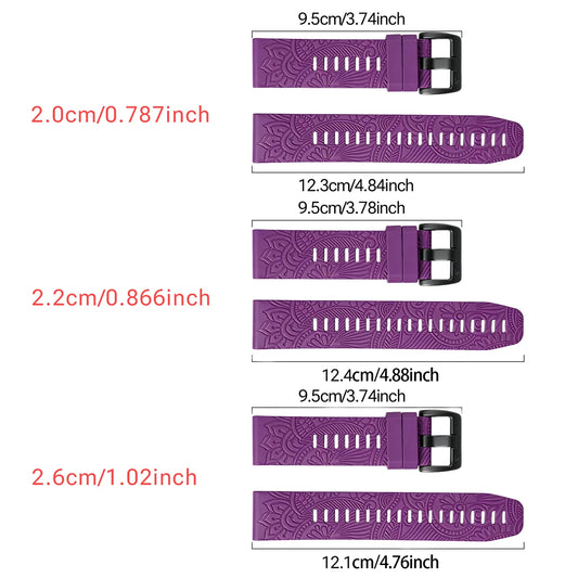 Graviertes Silikonarmband, 20mm, 22mm, 26mm, für Garmin Fenix 7X 7 Pro Solar/6X 6 Sapphire 5 5X Plus 3 3HR/Epix, QuickFit-Uhrenarmband