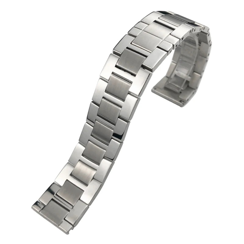 Bracelet de montre en acier inoxydable solide adapté pour Cartier, précieux bracelet de montre pour homme, 17.5mm, 19mm, 20mm, 21mm, 23.5mm, haute qualité