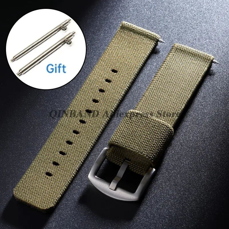 18mm 20mm 22mm 24mm Nylon Watch Strap, Woven Elastic Military Army Band, Quick Release Sport Bracelets, Soft Wrist Accessories