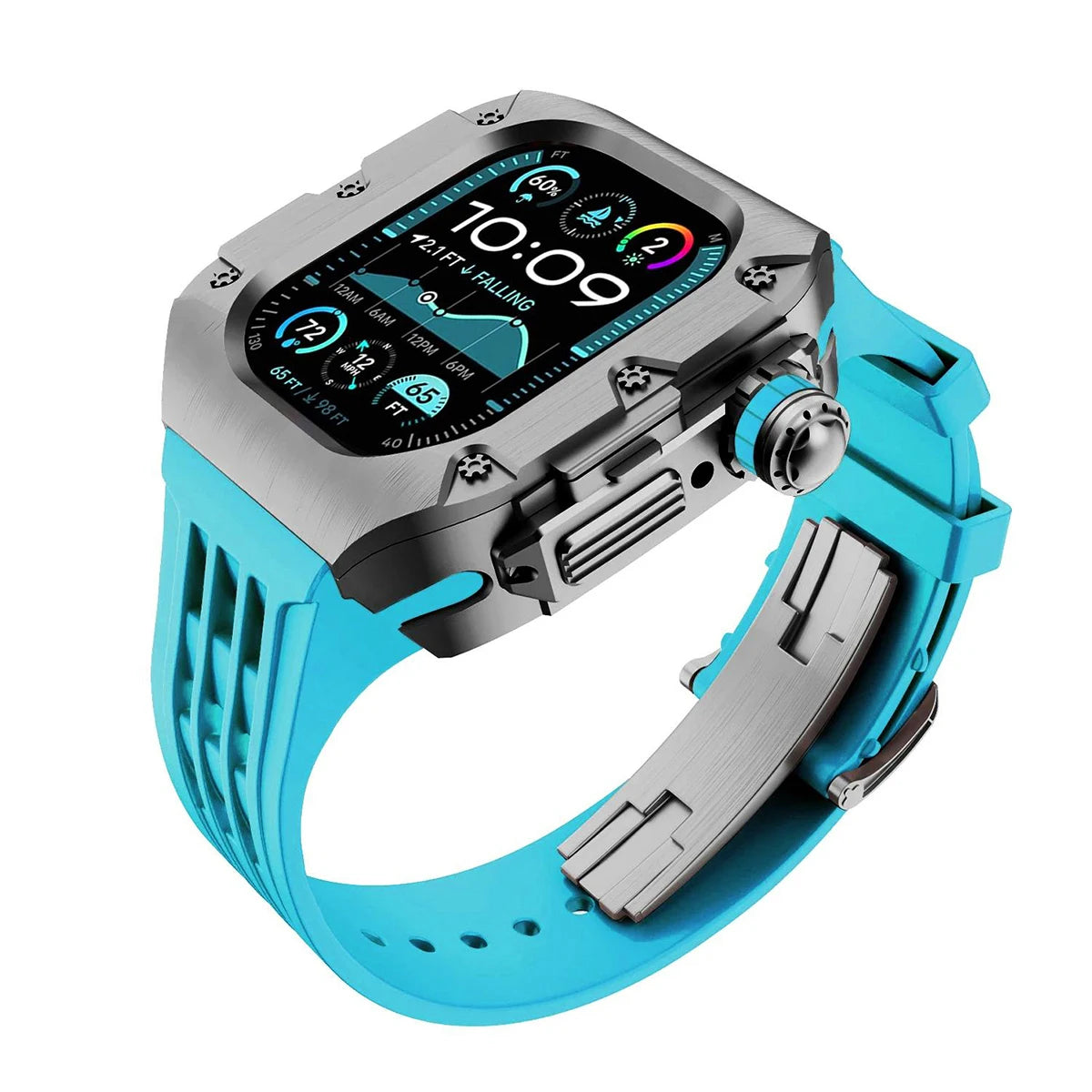 Kit de modification de luxe pour Apple Watch Ultra 3 2 49 mm, bracelet en alliage de titane pour IWatch Series 11 10 9 8 7 6 SE 44 mm 45 mm