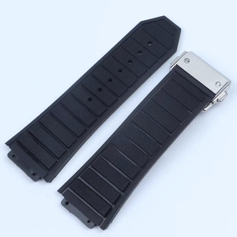 19*29mm 19*27mm for Hublot King Power UNICO Big BANG Watch Strap Silicone Rubber Band Interface Replacement Strap with Tool