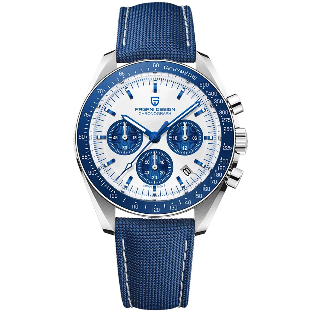 Orologio da uomo 40mm Cronografo al quarzo - PAGANI DESIGN Date AR Sapphire Sport