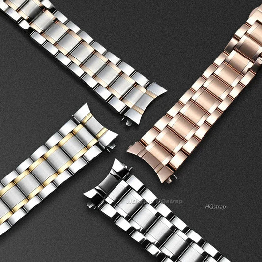 Stainless Steel Watch Bracelet for Longines Curved End Watch Band Metal Strap 12 13 14 15 16 17 19 21 23 18mm 20mm 22mm 24mm