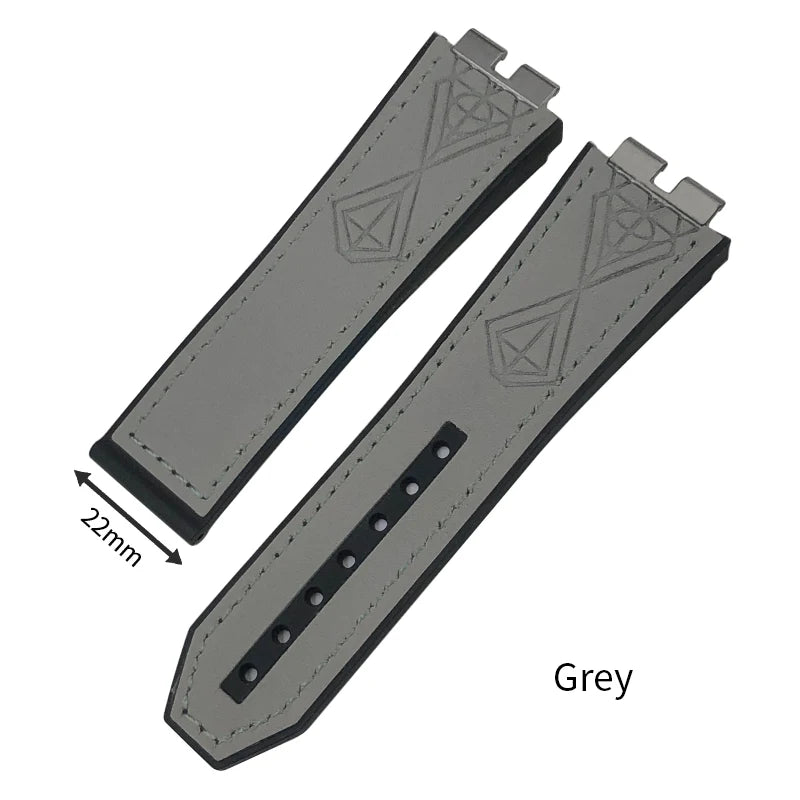 Bracelet de montre en cuir véritable de haute qualité à dégagement rapide 27 mm pour Hublot Big Bang 411, bracelet de montre en cuir de vachette avec boucle déployante pour homme