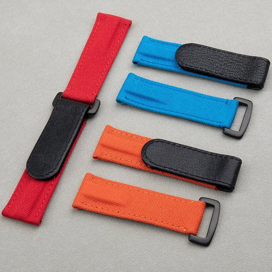 Accessoires universels, bracelet de montre en tissu nylon et cuir de 22mm, pour bracelet Rolex, pour Huwei Tudor Sekio Tissot Breitling