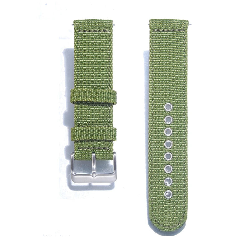 Cinturino per orologio in tela di nylon intrecciato, morbido, universale, per uomo e donna, sportivo, a sgancio rapido, 18 mm, 20 mm, 22 mm
