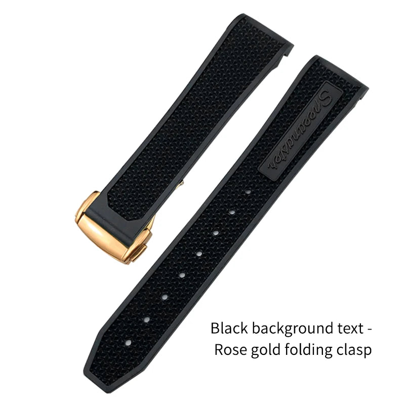 Soft Rubber and Silicone Watch Strap, 19mm 21mm 20mm 18mm, for Omega Speedmaster Seamaster 300 Sport Watch, Black and Blue Bracelets