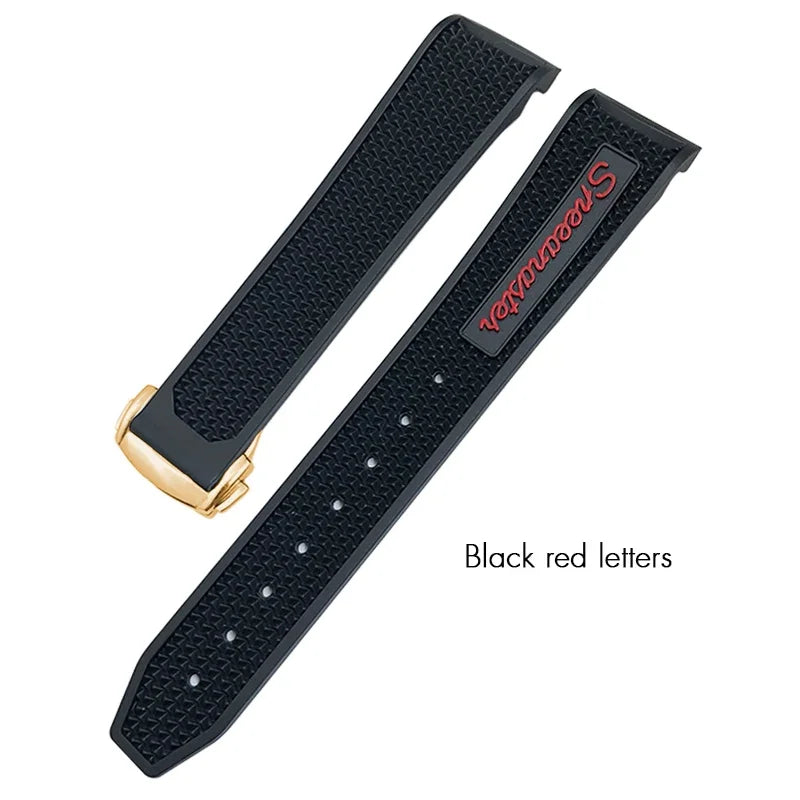 Bracelet de montre souple en caoutchouc et Silicone, 19mm 21mm 20mm, adapté à Omega Speedmaster 326, Seamaster 300, outils de Sport noirs