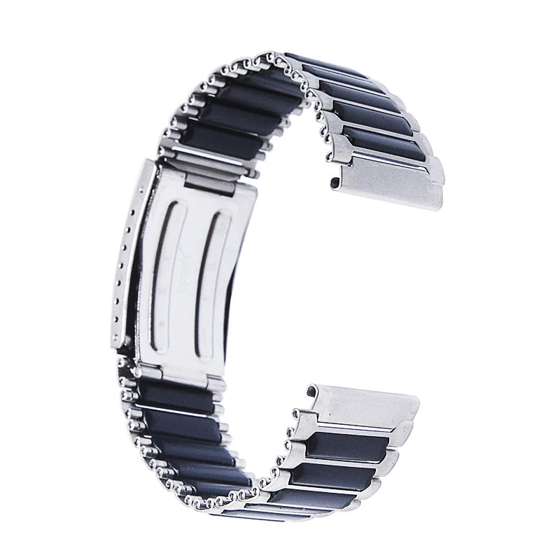 18mm Steel/Resin Composite Watch Strap for TIMEX Q Casio