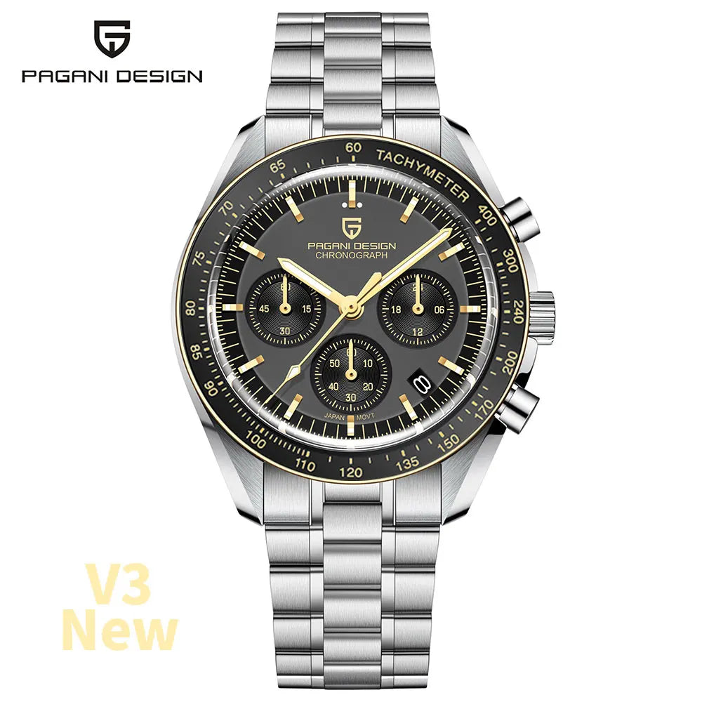Orologio da uomo 40 mm Cronografo al quarzo - PAGANI DS AK Project AR Sapphire Date Sport