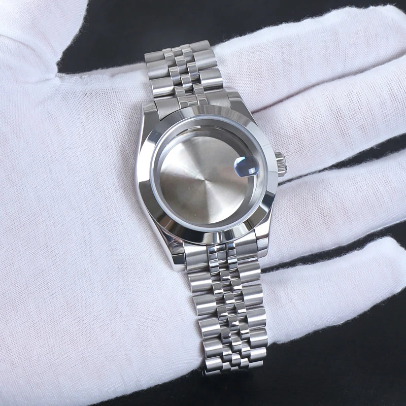 Accessori per orologi NH35, cassa per orologio da 36mm/39mm in acciaio inossidabile per Seiko NH35 NH38 NH36, movimento da 28.5mm, quadrante Datejust Oyster, parti
