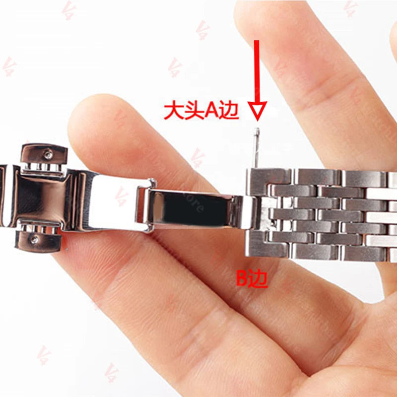 Uhrenarmband-Schließe 3/4,5/6 mm für Tissot T1853 T035617 T035439 Schmetterlingsfaltschließe, Metallverschluss 15/17/19/21/22/23/25/27 mm