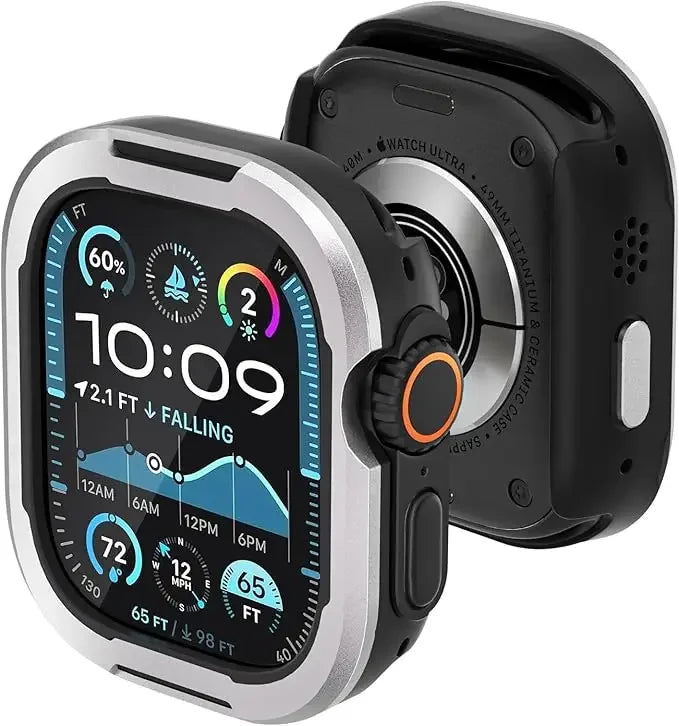 Metal + TPU Case for Apple Watch 49mm 45mm 44mm 40mm 41mm for iWatch Series 10 9 8 7 6 5 4 SE Ultra 2 49mm