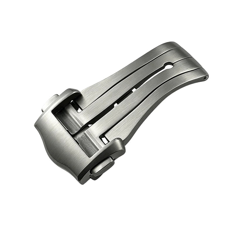 18mm Titanium Steel Deployment Clasp, for Omega Seamaster 300 AT150 No Time To Die 007 003 Speedmaster, Folding Watch Strap Buckle