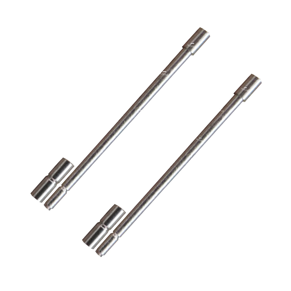 Masar Ø 1,2mm - Pasadores - Tubos - Pasadores de apriete - con muescas - para correa de reloj - Acero inoxidable - Juego de 2 pares
