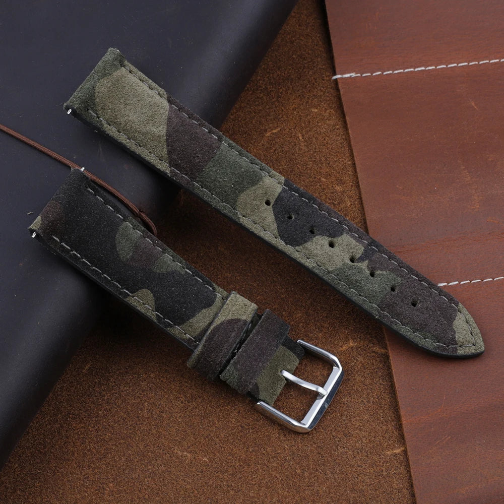 Onthelevel-Bracelet de montre en daim, pièce de rechange, 18mm 20mm 22mm 24mm