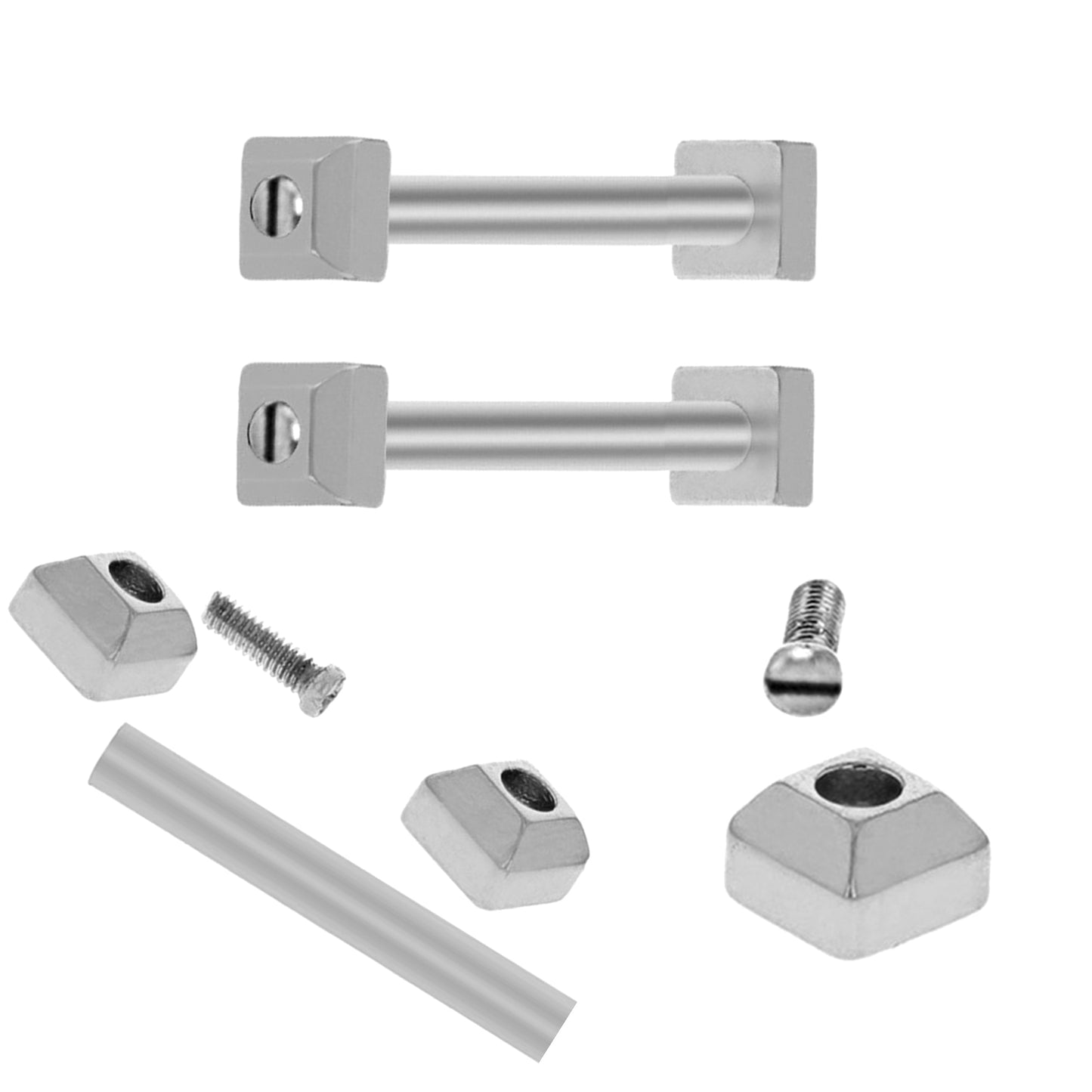 Masar Vis - Argent - pour Cartier Pasha - Barrette à Vis Bracelet de Montre - 2 Pcs
