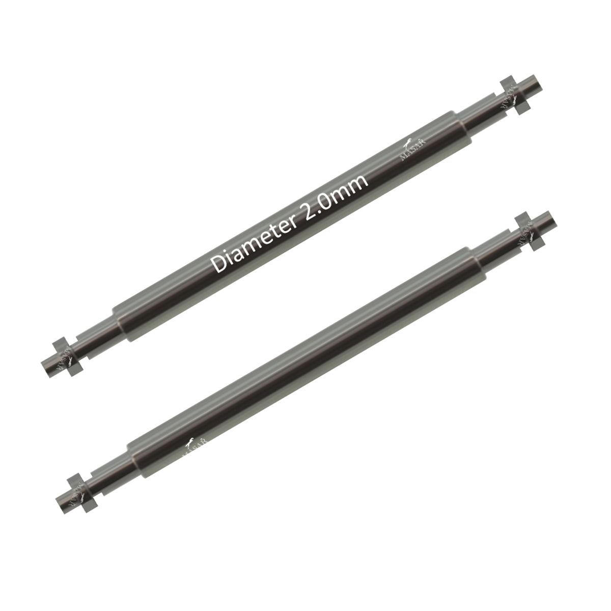 Masar 18mm a 24mm XFP Ø 2.0mm - Pasadores para correa de reloj - Acero inoxidable 316L - 1.1mm - 2 uds