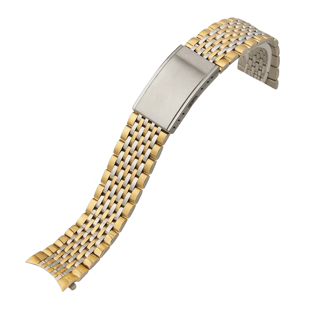 Bracciale in acciaio per Omega Seamaster - Curvo / Deployante - orologi con anse forate