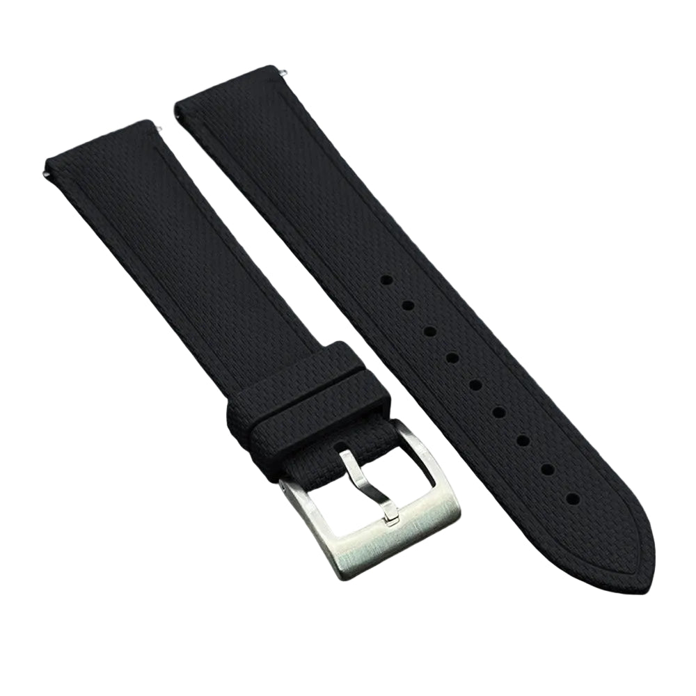 OZE - Bracelet de montre en caoutchouc Premium - Motif Tissu - Rapide / Universel
