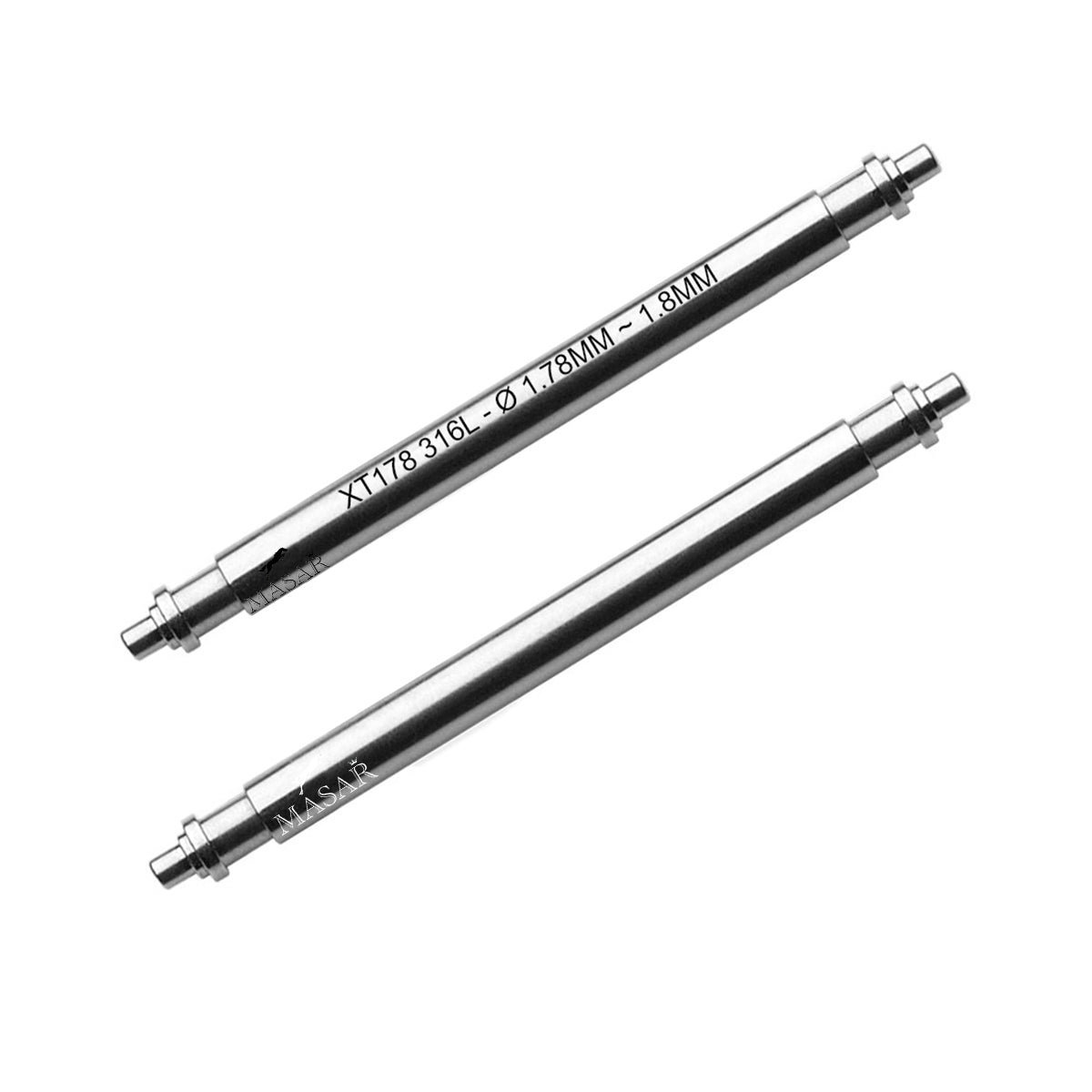 Pasadores de reloj Masar XT Premium de 14 mm a 26 mm – Acero inoxidable 316L – Ø1,78 mm – Paquete de 2
