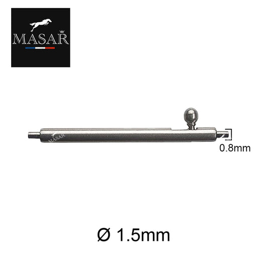 Masar XSA Barrettes à ressort Ø 1,5mm pour bracelet de montre - Libération rapide - Inox 304L - 0,8mm - 4 pcs