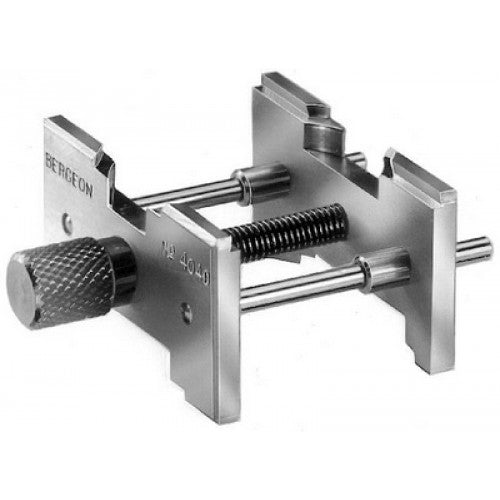 Bergeon 4040 / 4039 - Porta pezzo estensibile e reversibile, ottone nichelato, Supporto universale per movimento